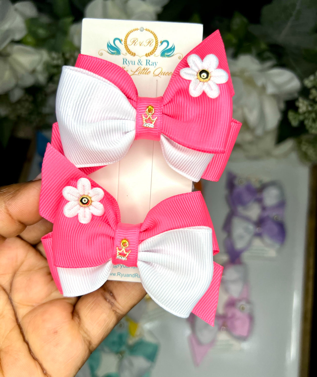 Flower  Pair of Bows