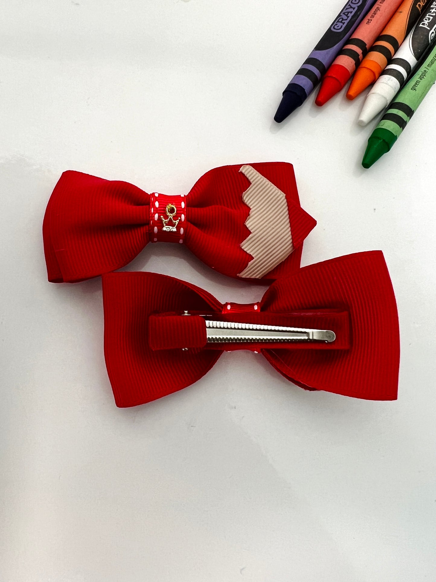 Pencil Hair Bows Pair