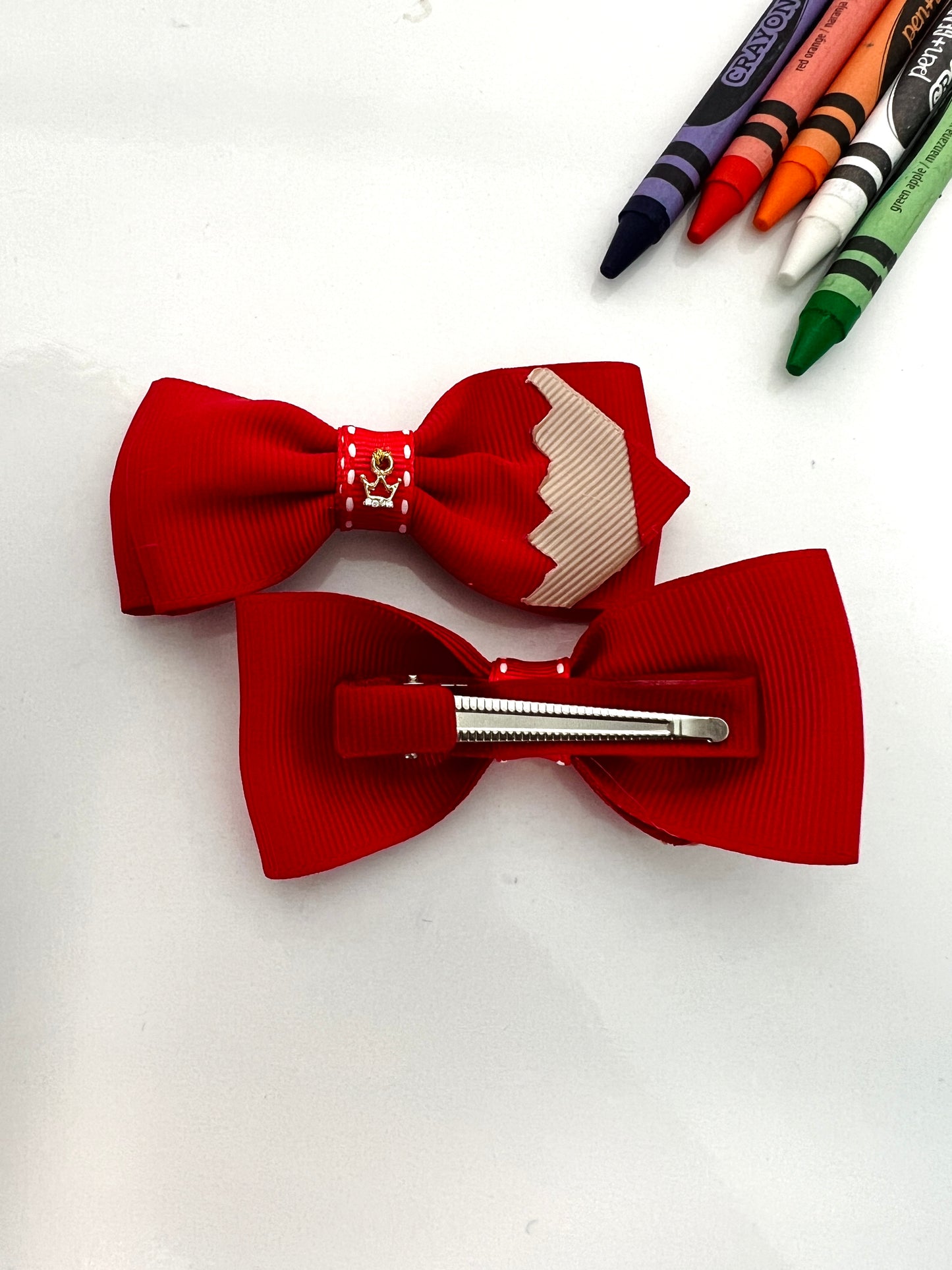 Pencil Hair Bows Pair