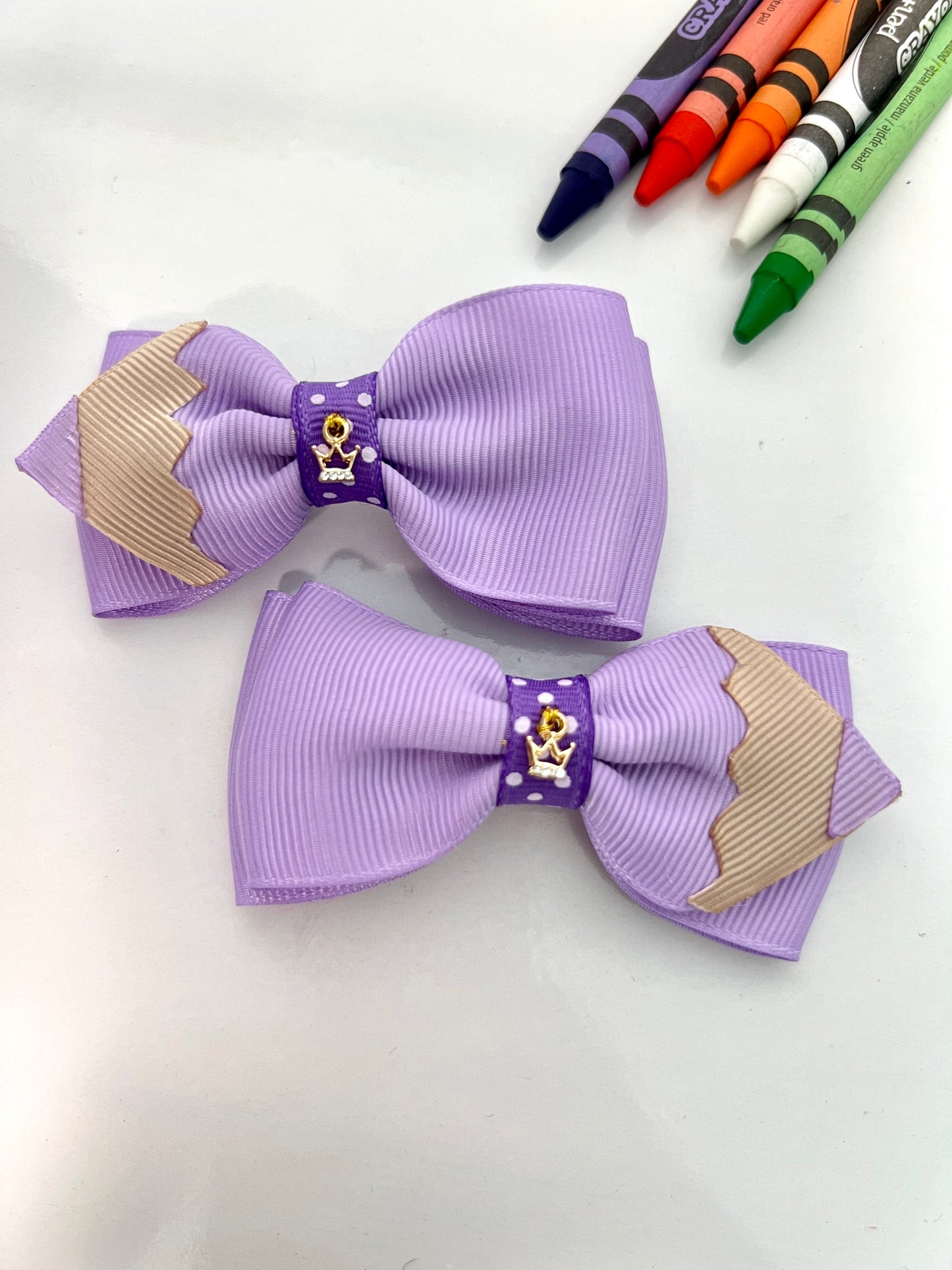 Pencil Hair Bows Pair