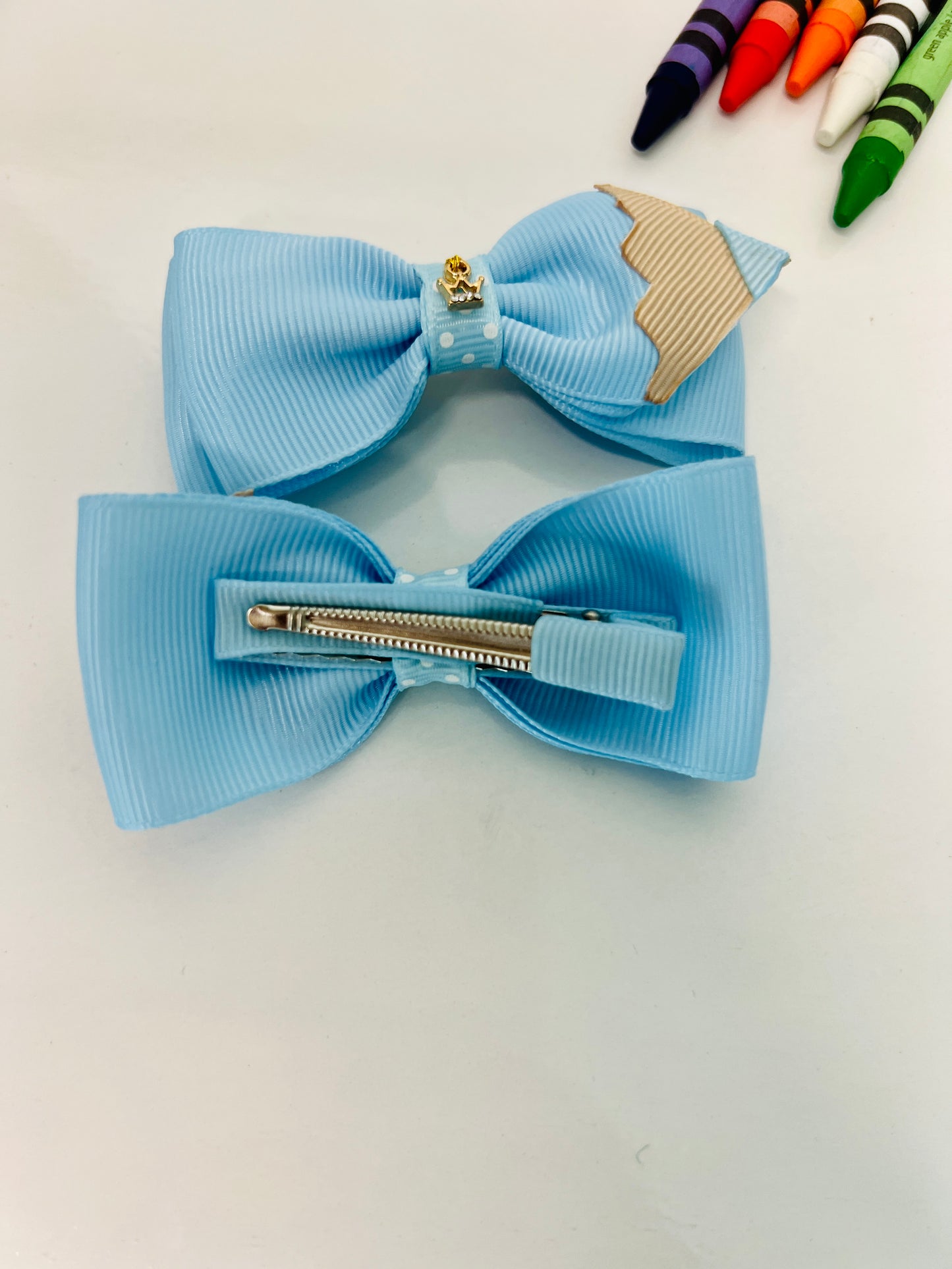 Pencil Hair Bows Pair