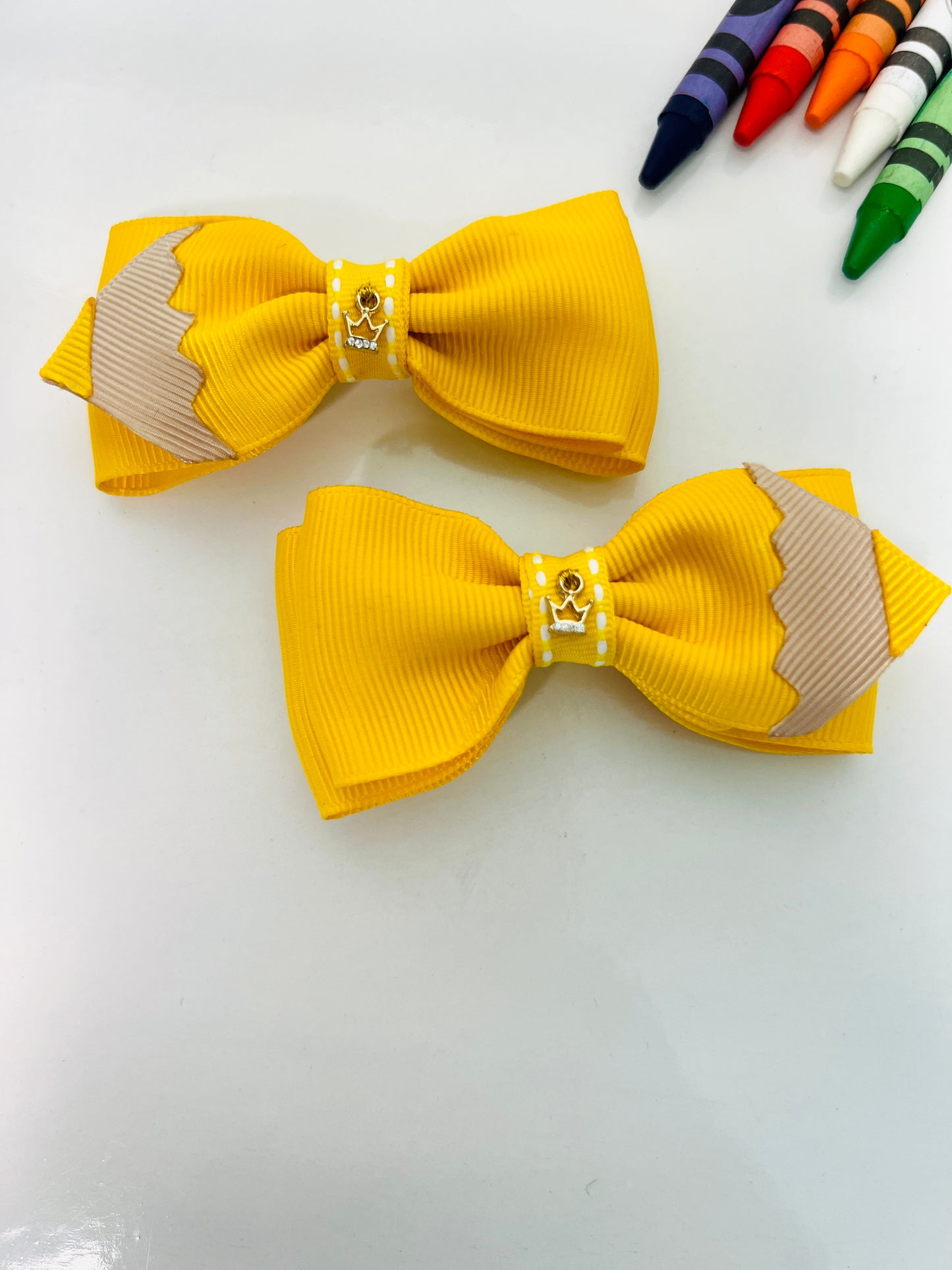 Pencil Hair Bows Pair