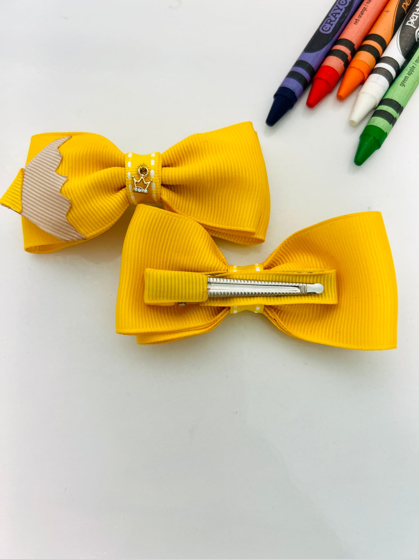 Pencil Hair Bows Pair