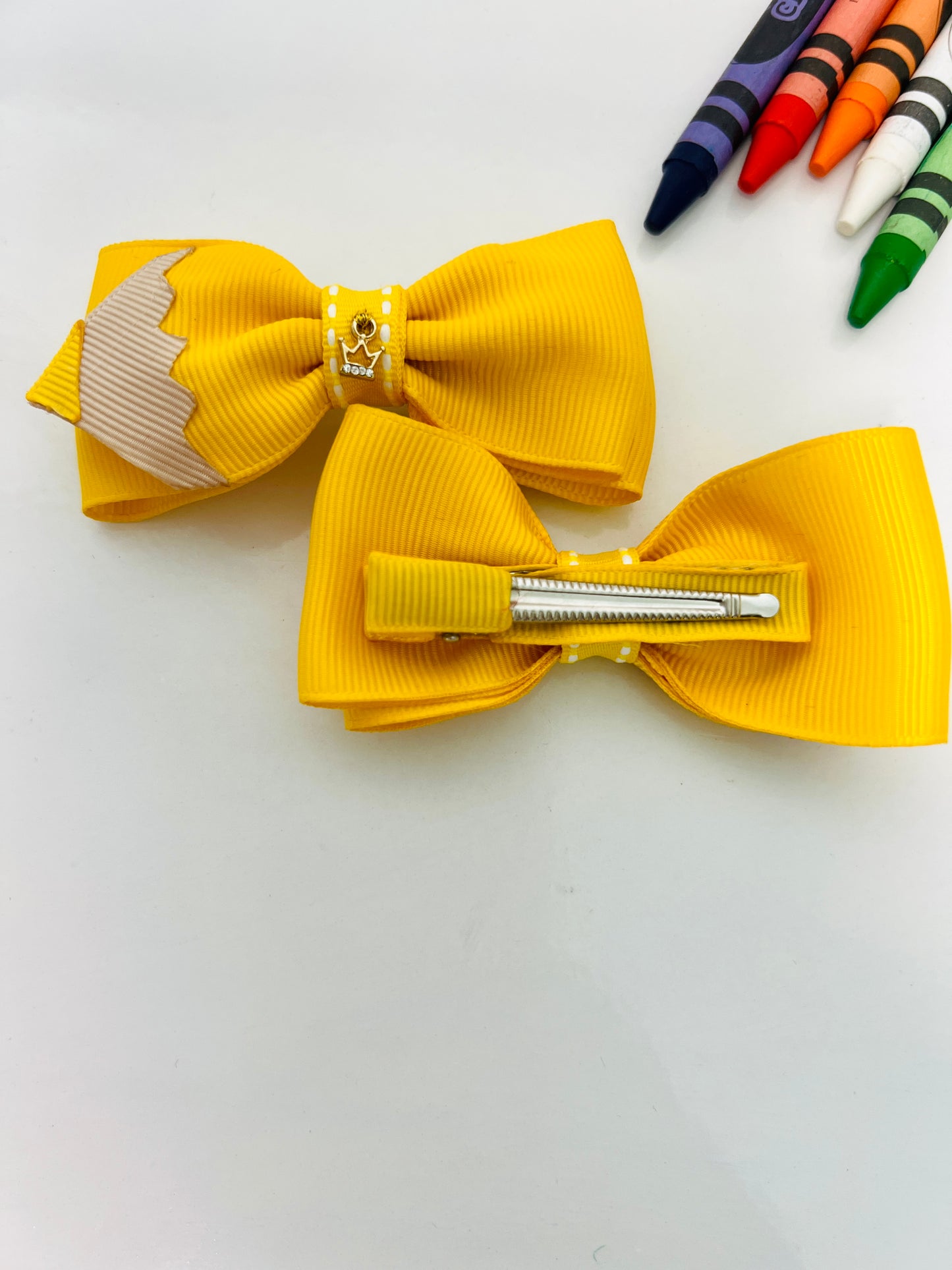 Pencil Hair Bows Pair