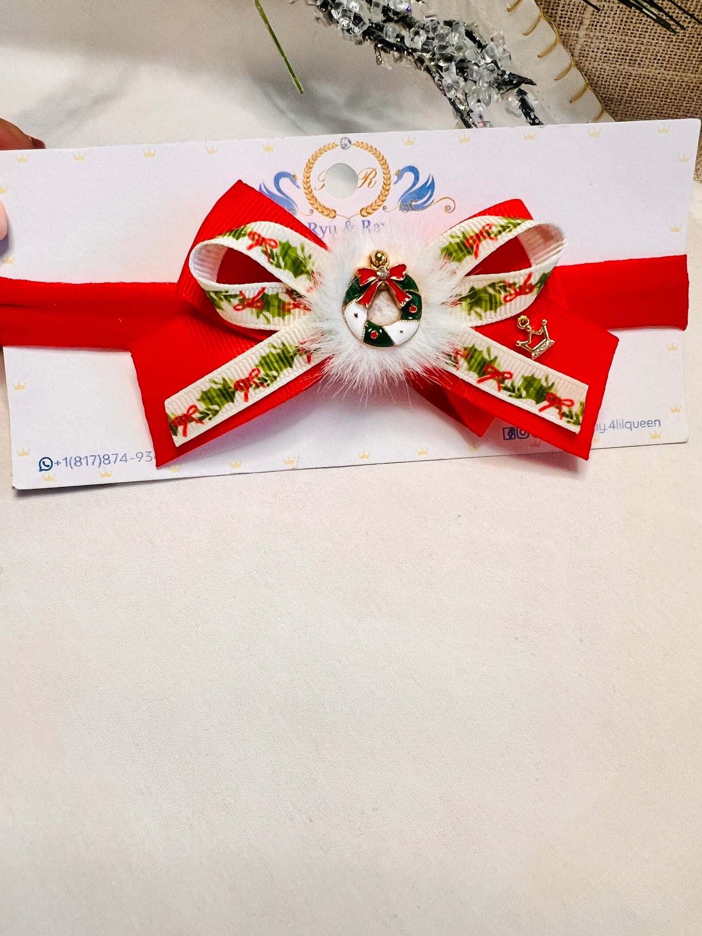 Christmas wreath Baby Headband